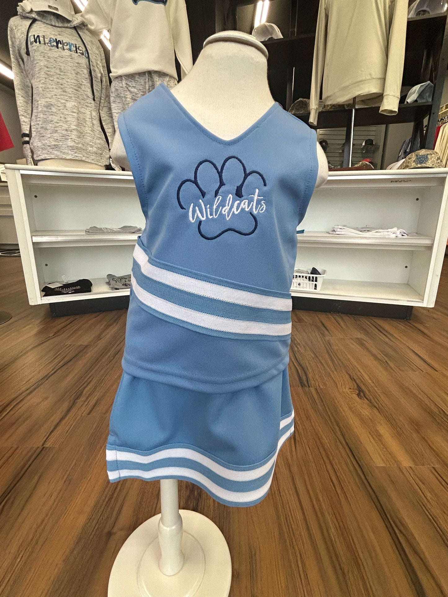 Embroidered Wildcats Paw Cheer Uniform