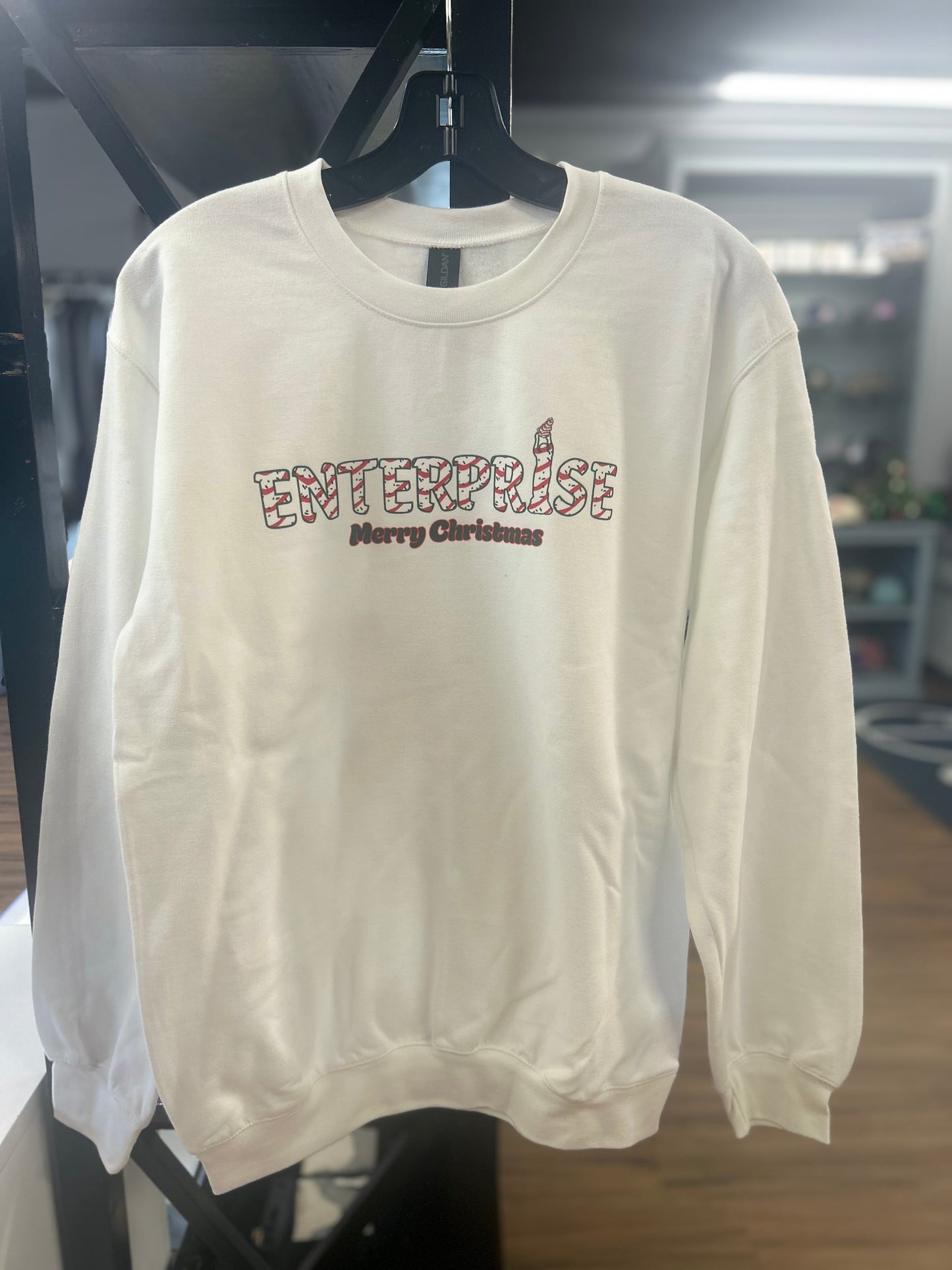 Enterprise Christmas White Sweatshirt