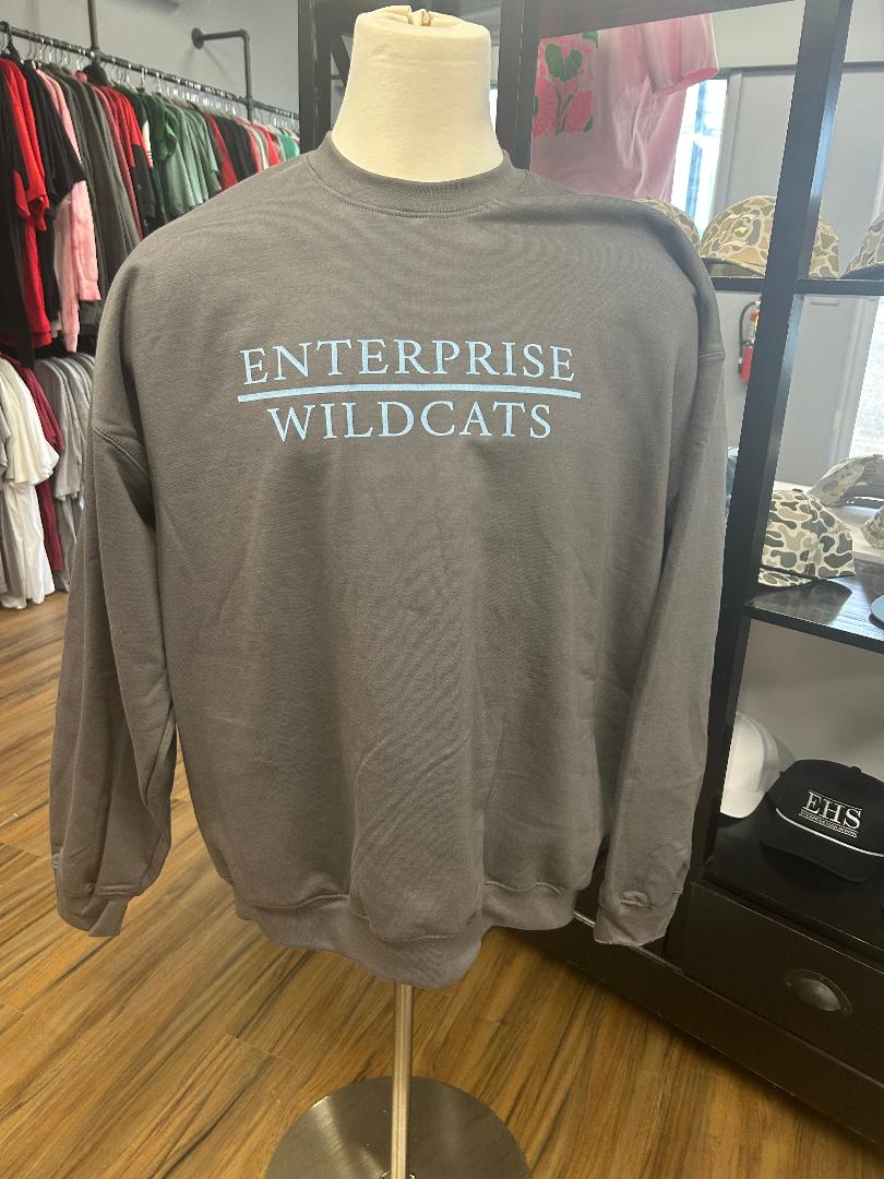 Grey Gildan Brand Sweatshirt / Enterprise Wildcats
