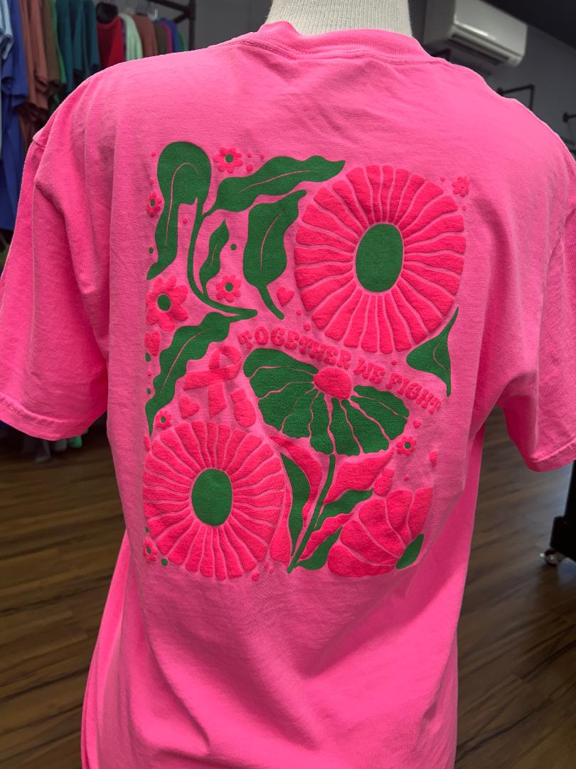Breast Cancer Awareness Comfort Colors Hot Pink Short Sleeve