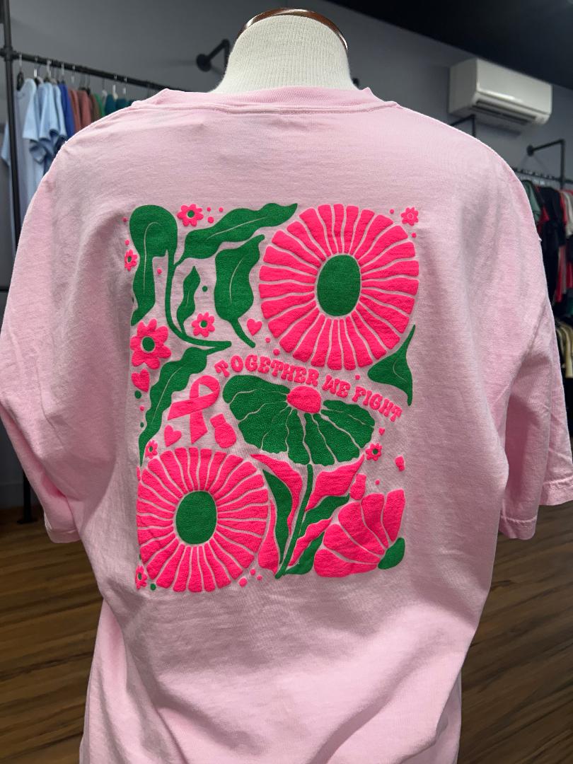 Breast Cancer Awareness Comfort Colors Light Pink Short Sleeve