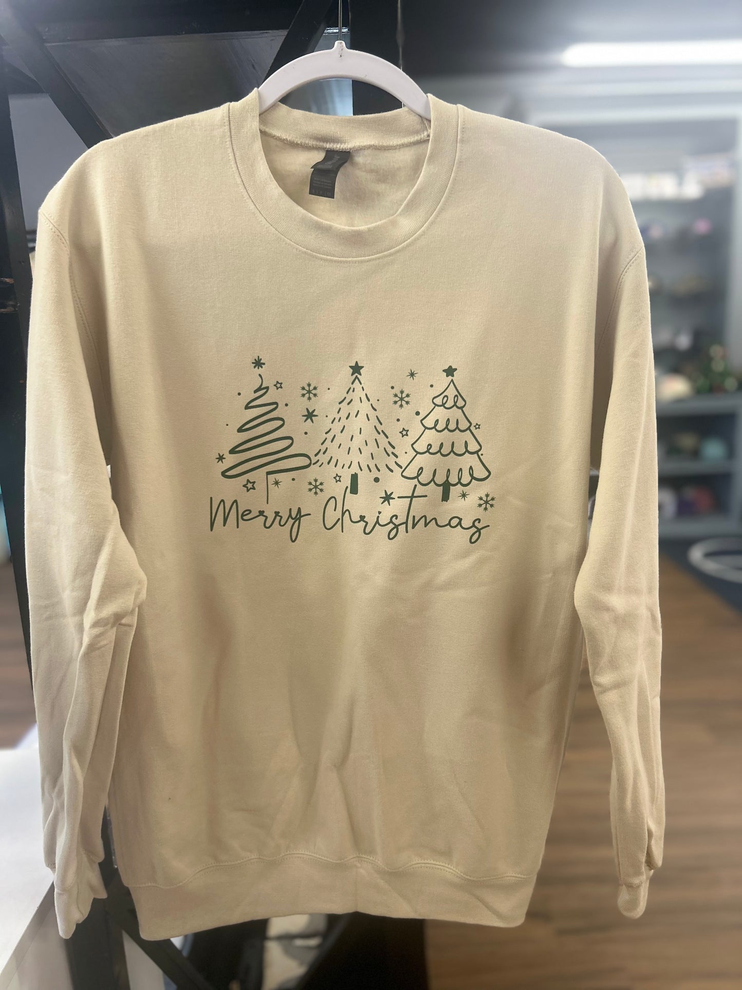 Tan Christmas Tree Sweatshirt