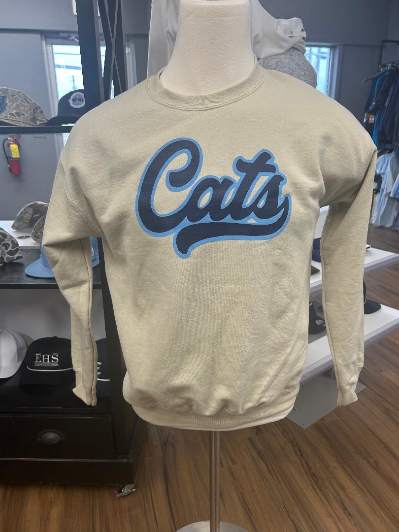 Tan Gildan Cats Sweatshirt