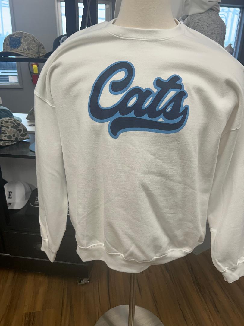 White Gildan Cats Sweatshirt