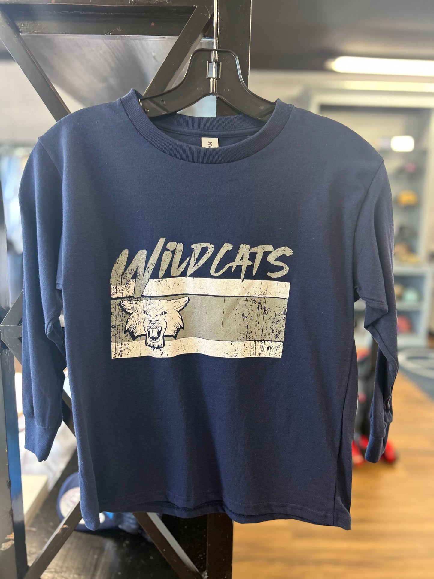 Gildan Navy Wildcats Long Sleeve
