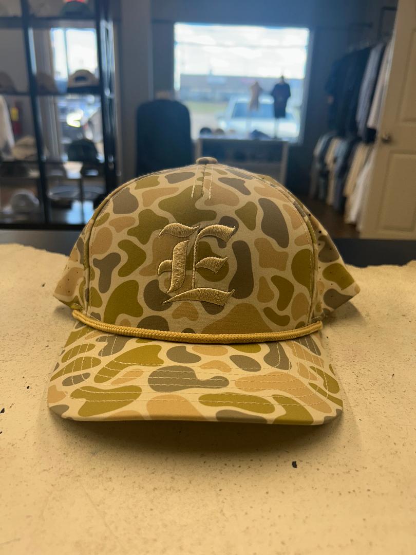 Embroidered WaterWood Camo Ole English E Hat