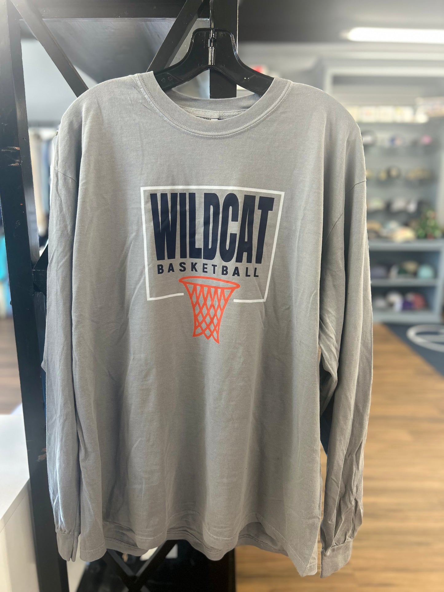 Wildcat Basketball Grey Long Sleeve