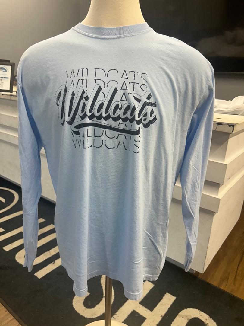 Wildcats Long Sleeve Light Blue Comfort Colors