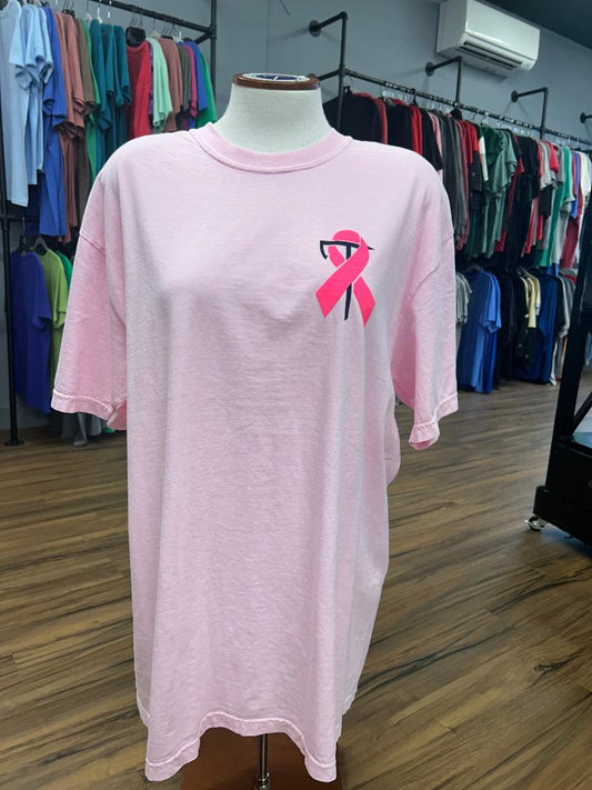 Breast Cancer Awareness Comfort Colors Light Pink Short Sleeve