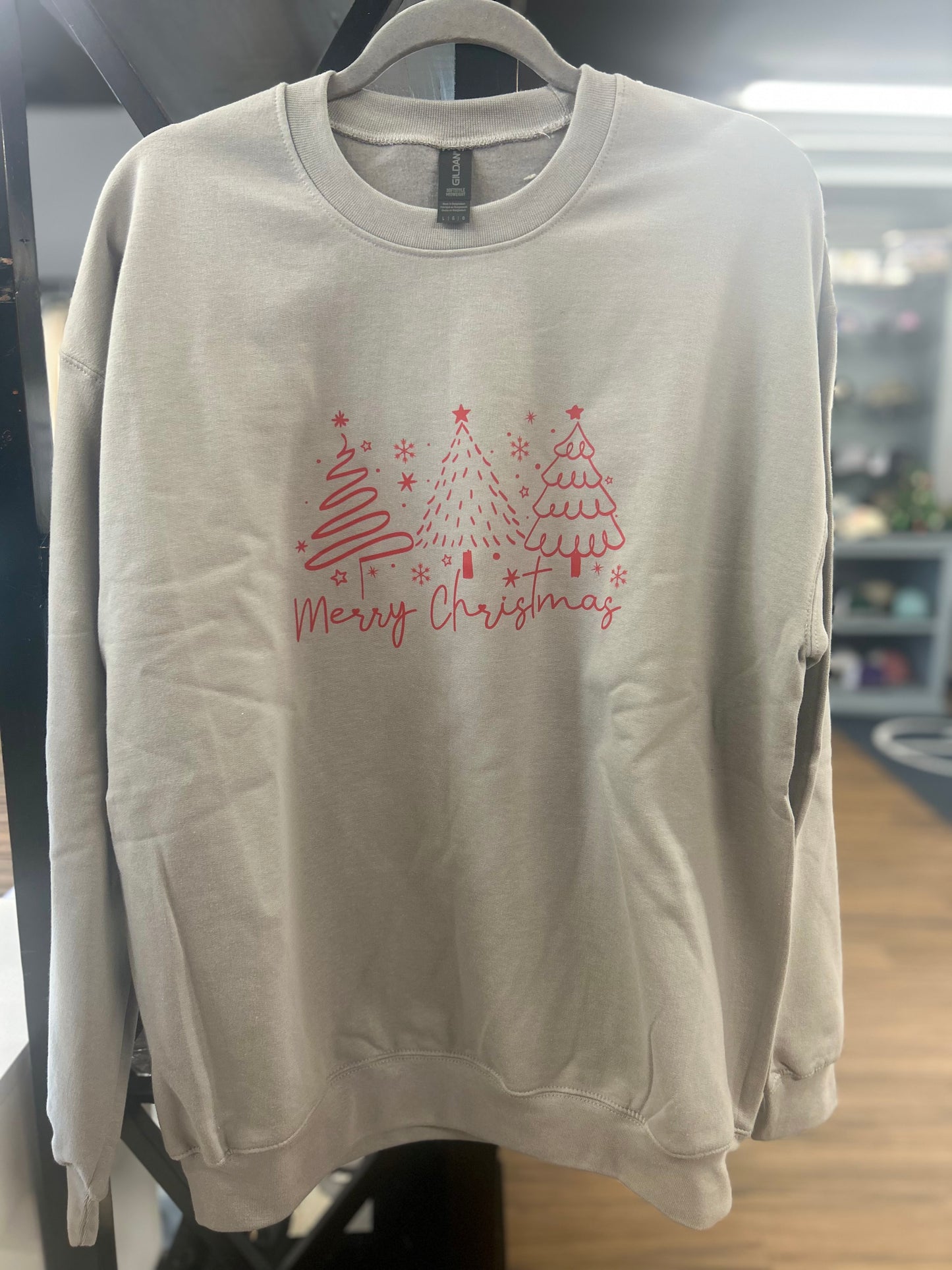 Grey Christmas Tree Sweatshirt