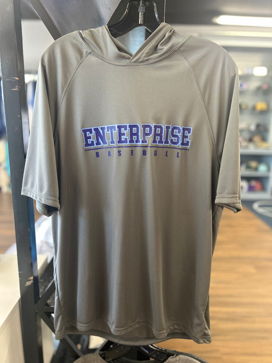 A4 Apparel Enterprise Baseball Blue Short Sleeve Hoodie