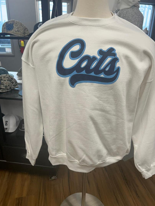 White Gildan Cats Sweatshirt